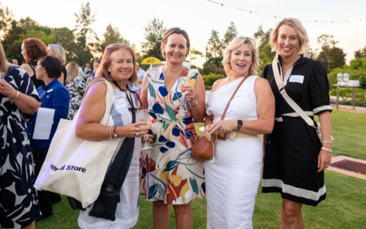 Female guests networking