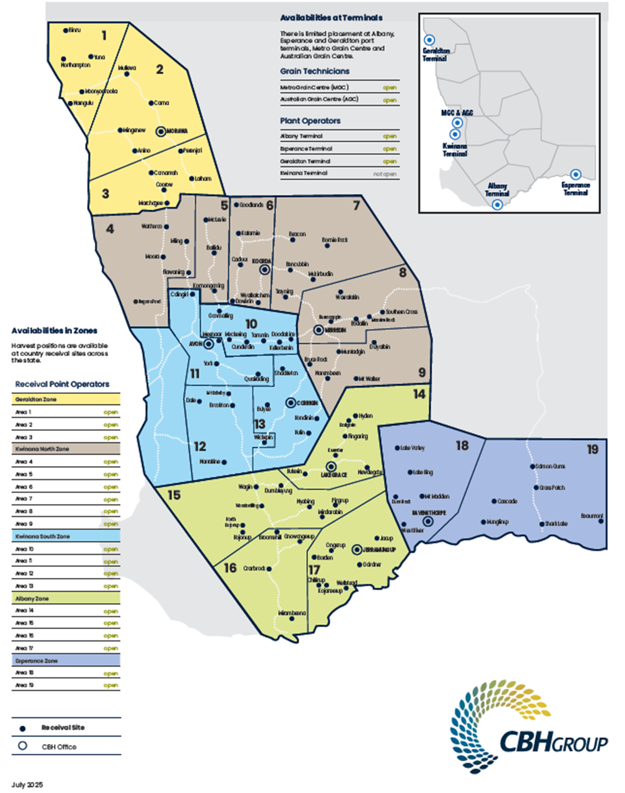 image of available harvest positions 2025