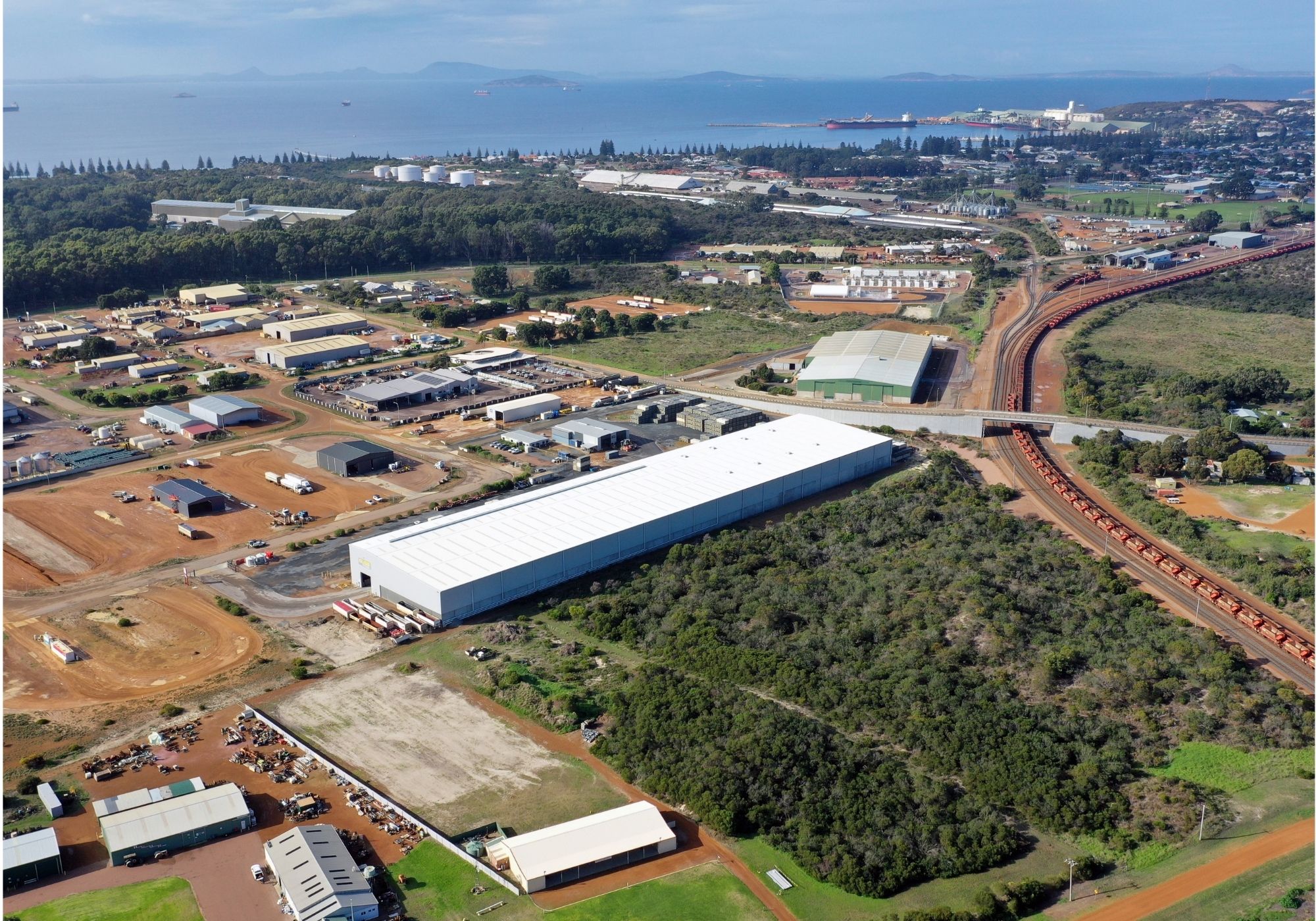 Aerial CBH Fertiliser Esperance facility