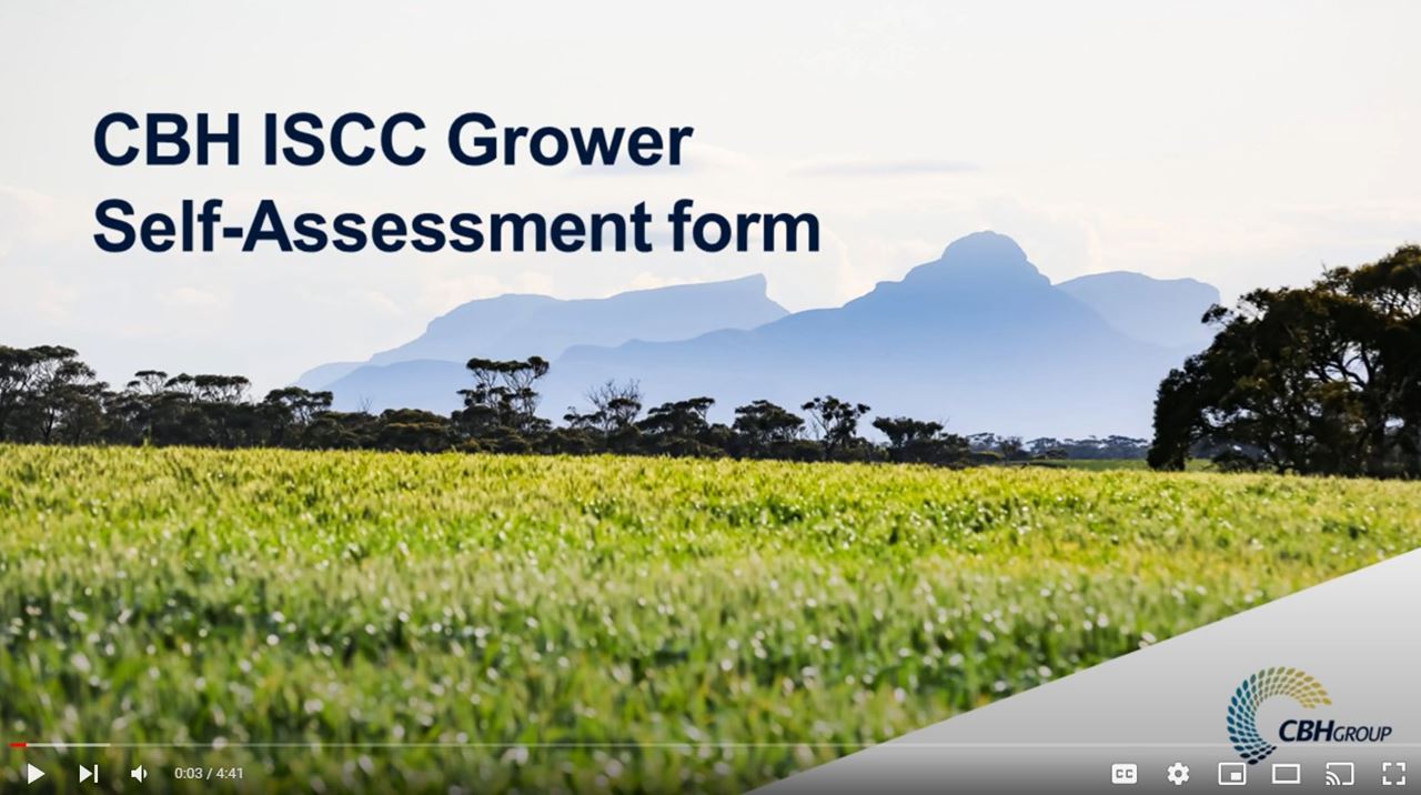 CBH ISCC Grower Self-assessment form video