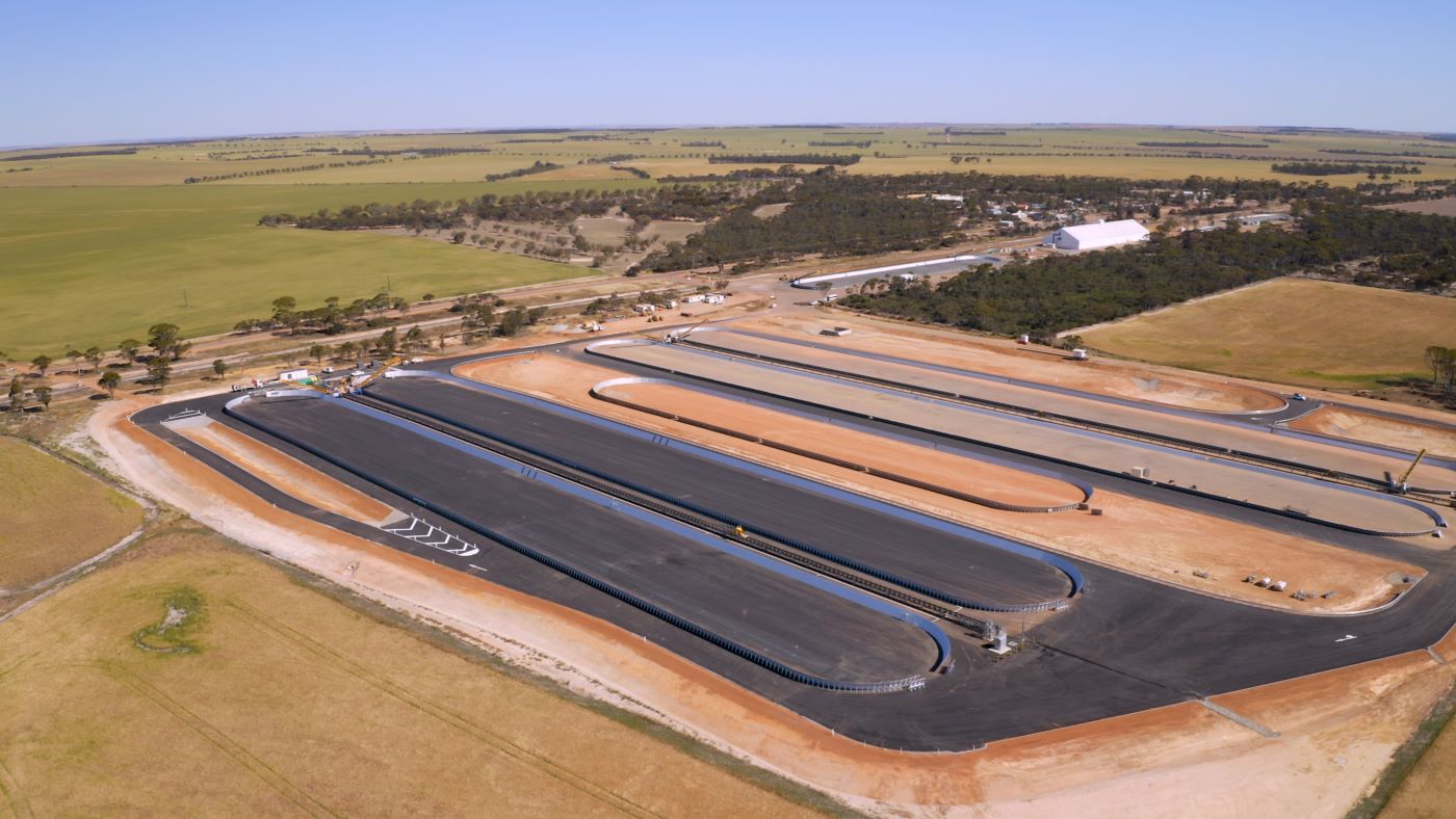 Aerial view of Cadoux site expansion in October 2022
