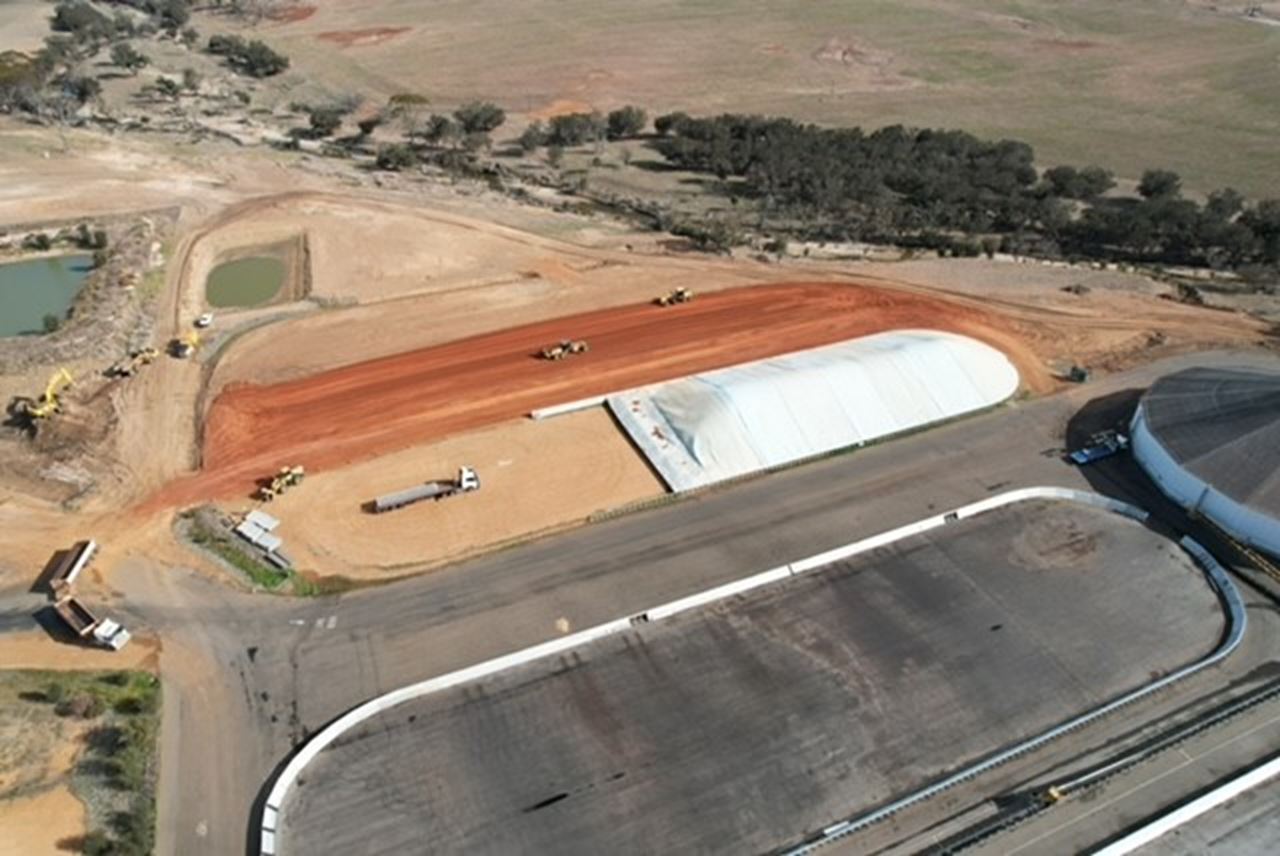 Aerial image of CBH Borden site