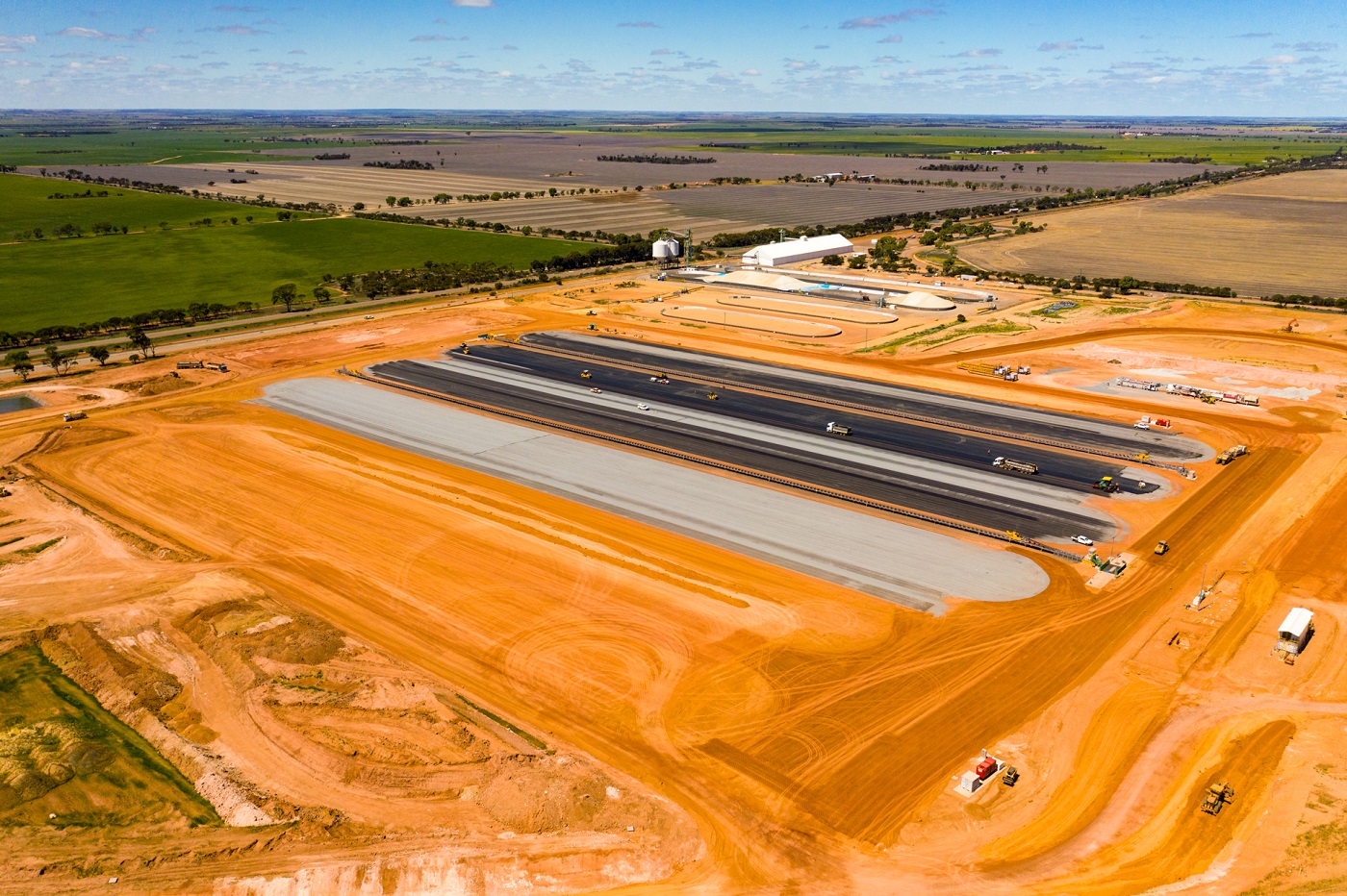 An aerial photo of the McLevie receival site 