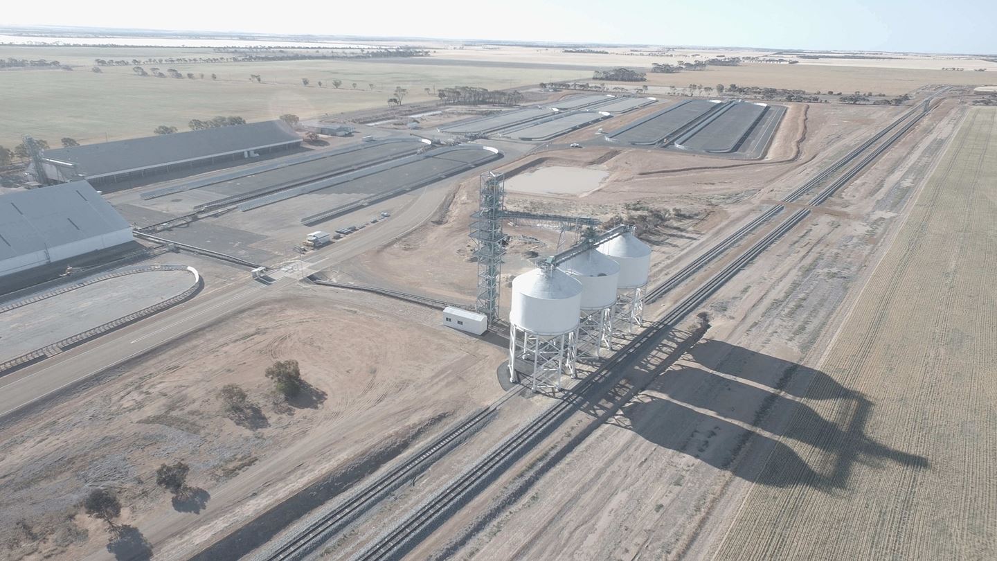Aerial shot of CBH Lake Grace site