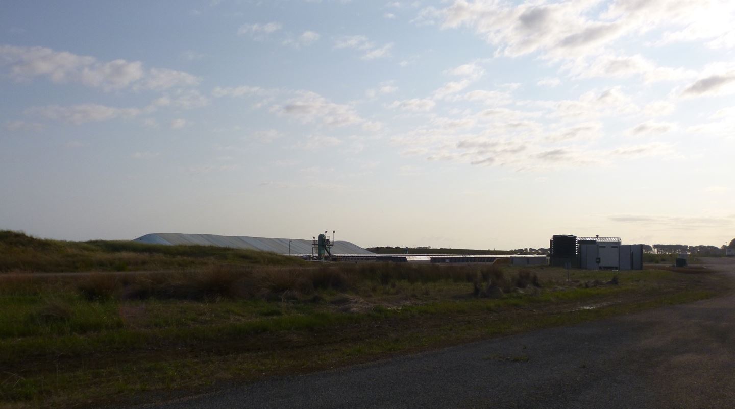 Wide view of an open bulkhead at CBH Shark Lake site