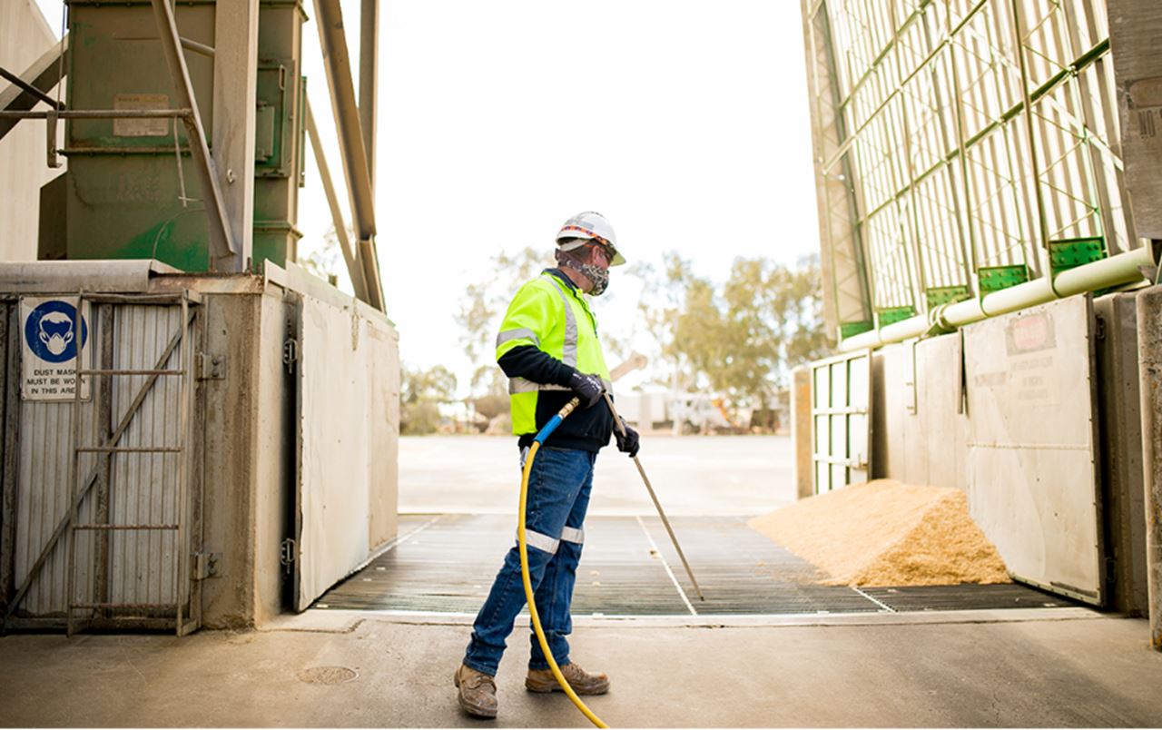 Worker on site